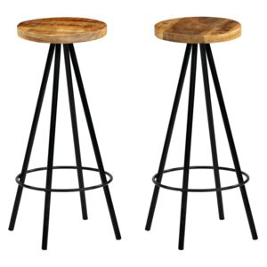 VidaXL Bar Chairs 2 pcs Solid Mango Wood