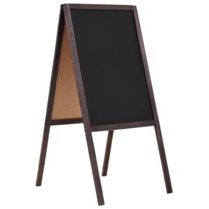 VidaXL Double-sided Blackboard Cedar Wood Free Standing 40x60 cm