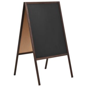 VidaXL Double-sided Blackboard Cedar Wood Free Standing 60x80 cm