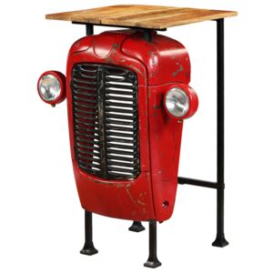 VidaXL Tractor Bar Table Solid Mango Wood Red 60x60x107 cm