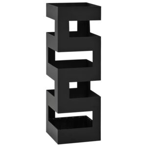 VidaXL Umbrella Stand Tetris Steel Black