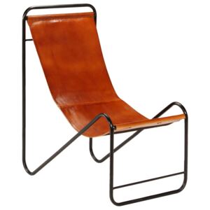VidaXL Chair Brown Real Leather