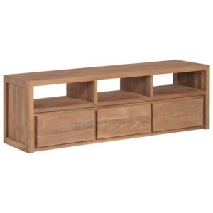 VidaXL TV Cabinet Solid Teak Wood with Natural Finish 120x30x40 cm
