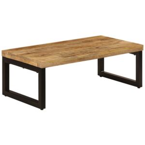 VidaXL Coffee Table 110x50x35 cm Solid Mango Wood and Steel