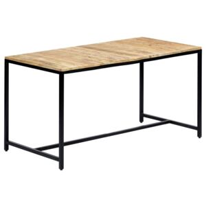 VidaXL Dining Table 140x70x75 cm Solid Rough Mango Wood