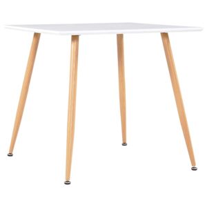 VidaXL Dining Table White and Oak 80.5x80.5x73 cm MDF