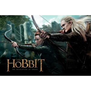 Art Poster Hobbit - Legolas and Tauriel