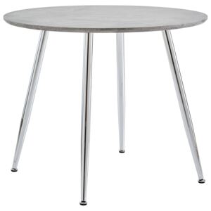 VidaXL Dining Table Concrete and Silver 90x73,5 cm MDF