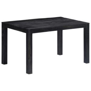 VidaXL Dining Table Black 140x80x76 cm Solid Mango Wood