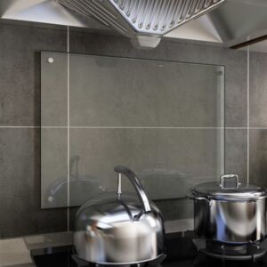 VidaXL Kitchen Backsplash Transparent 70x50 cm Tempered Glass