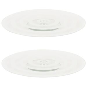 VidaXL Rotating Serving Plates 2 pcs Transparent 30 cm Tempered Glass