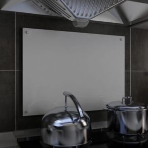 VidaXL Kitchen Backsplash White 70x50 cm Tempered Glass