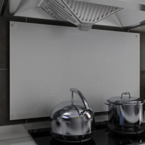 VidaXL Kitchen Backsplash White 100x60 cm Tempered Glass