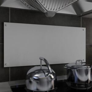 VidaXL Kitchen Backsplash White 90x40 cm Tempered Glass