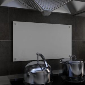 VidaXL Kitchen Backsplash White 70x40 cm Tempered Glass
