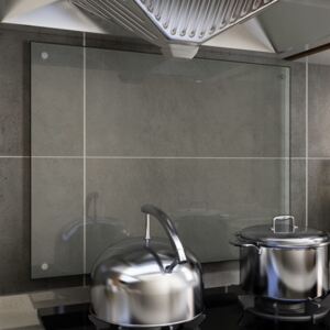 VidaXL Kitchen Backsplash Transparent 80x60 cm Tempered Glass