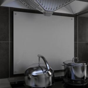 VidaXL Kitchen Backsplash White 70x60 cm Tempered Glass