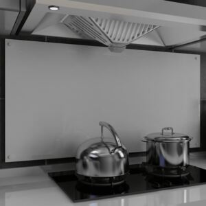 VidaXL Kitchen Backsplash White 120x60 cm Tempered Glass