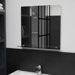 VidaXL Wall Mirror with Shelf 50x50 cm Tempered Glass