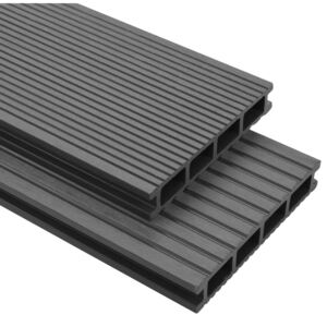 VidaXL WPC Decking Boards with Accessories 10 m² 2.2 m Grey