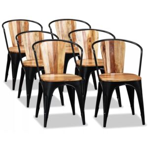 VidaXL Dining Chairs 6 pcs Solid Acacia Wood