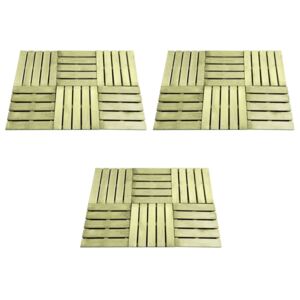 VidaXL 18 pcs Decking Tiles 50x50 cm Wood Green