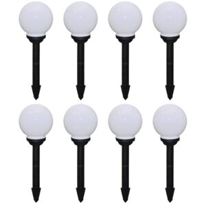 VidaXL Outdoor Pathway Lamps 8 pcs LED 15 cm with Ground Spike