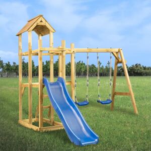 VidaXL Playhouse with Slide Swing Ladder 285x305x226.5 cm