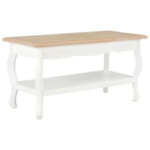 VidaXL Coffee Table White and Brown 87.5x42x44 cm Solid Pine Wood