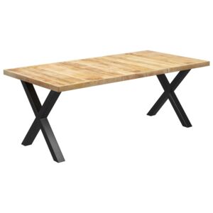 VidaXL Dining Table with X-shaped Legs 200x100x77 cm Solid Mango Wood