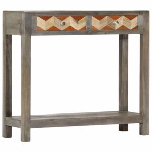 VidaXL Console Table Grey 86x30x76 cm Solid Mango Wood