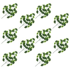 VidaXL Artificial Leaves Ginko 10 pcs Green 65 cm