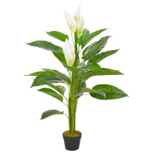 VidaXL Artificial Plant Anthurium with Pot White 115 cm