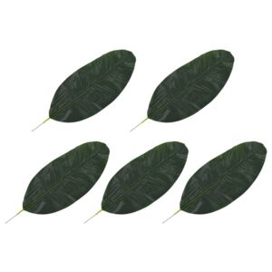 VidaXL Artificial Leaves Banana 5 pcs Green 50 cm
