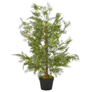VidaXL Artificial Plant Cypress Tree with Pot Green 90 cm