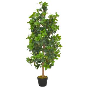 VidaXL Artificial Plant Laurel Tree with Pot Green 120 cm