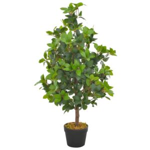 VidaXL Artificial Plant Laurel Tree with Pot Green 90 cm