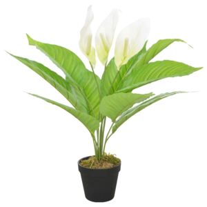 VidaXL Artificial Plant Anthurium with Pot White 55 cm