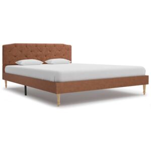 VidaXL Bed Frame Brown Fabric 135x190 cm