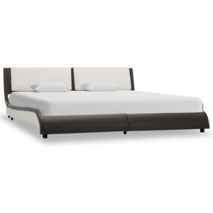 VidaXL Bed Frame Grey and White Faux Leather 150x200 cm