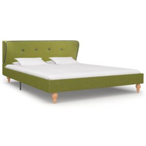 VidaXL Bed Frame Green Fabric 135x190 cm