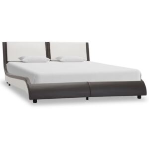 VidaXL Bed Frame Grey and White Faux Leather 120x190 cm