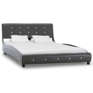VidaXL Bed Frame Grey Faux Leather 120x190 cm
