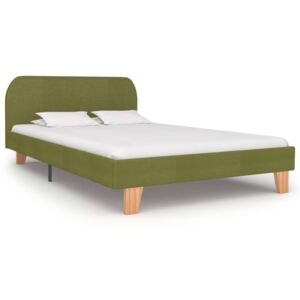 VidaXL Bed Frame Green Fabric 120x190 cm