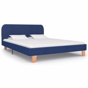 VidaXL Bed Frame Blue Fabric 135x190 cm