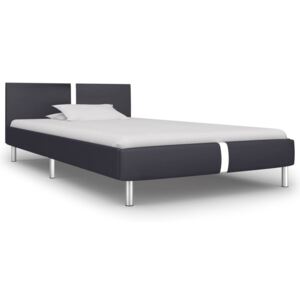 Bed Frame Black Faux Leather 90x190 cm