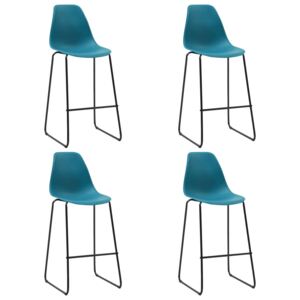 VidaXL Bar Chairs 4 pcs Turquoise Plastic