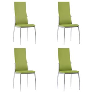 VidaXL Dining Chairs 4 pcs Green Faux Leather