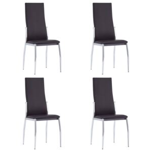 VidaXL Dining Chairs 4 pcs Brown Faux Leather