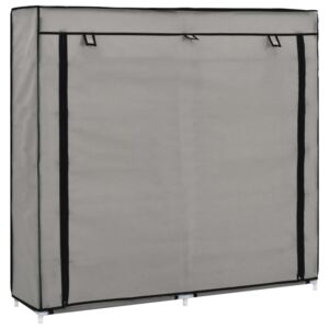 VidaXL Shoe Cabinet with Cover Grey 115x28x110 cm Fabric